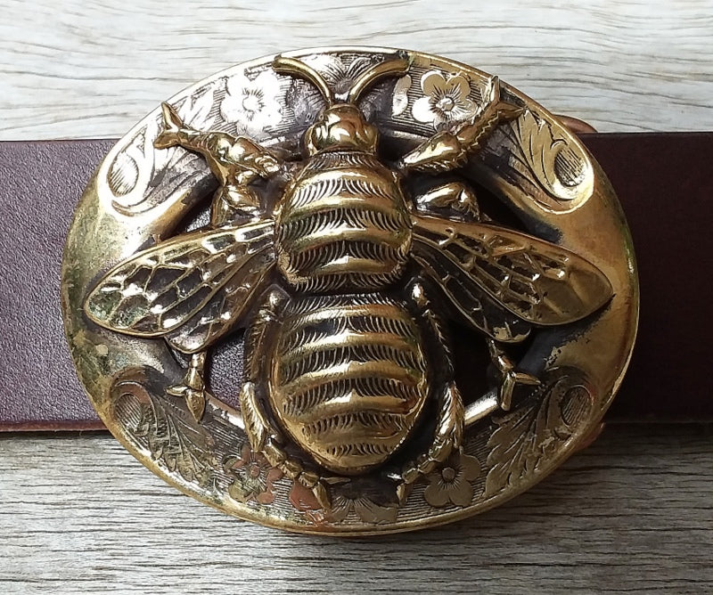 Vintage Fornash Honey store Bee Belt Buckle